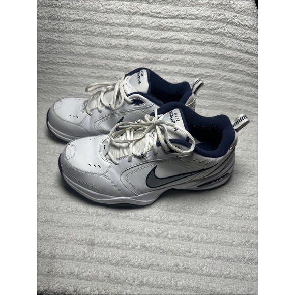 Nike Air Monarch Men\'s Shoes Size 11 White Navy Blue Running main image 10